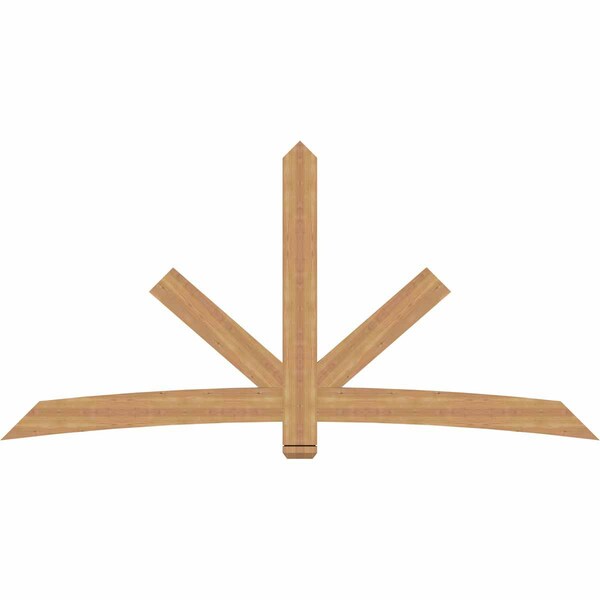 Ekena Millwork Alberta Smooth Timber Gable Bracket, Western Red Cedar, 96"W x 48"H x 1 1/2"D x 5 1/2"F, 12/12 Pitch GBW096X48X0206ALB00SWR - main